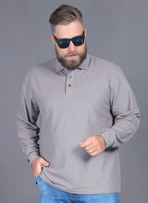 Camisa Polo Masculina Manga Longa Plus Size