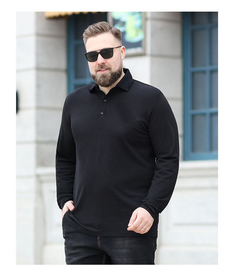 Camisa Polo Masculina Manga Longa Plus Size