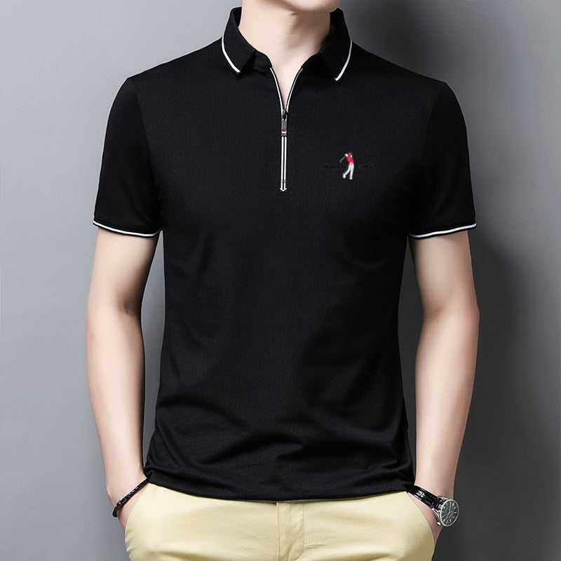 Camisa Masculina Polo em Zíper